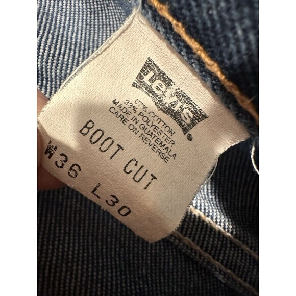 Vintage Levi's Saddleman Boot Cut Jeans Men's 20517 0217 36x27 Orange Tab 517 - Picture 11 of 16